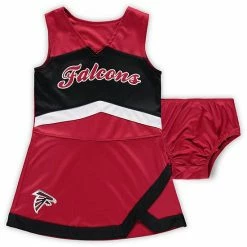 Outerstuff Girls Preschool Red/Black Atlanta Falcons Cheer Captain Jumper Dress -Outerstuff shop unnamed file 8203