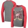 Outerstuff Youth Heathered Gray/Heathered Red Detroit Red Wings Square Up Raglan Tri-Blend Long Sleeve T-Shirt -Outerstuff shop unnamed file 8206