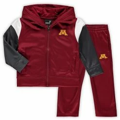 Outerstuff Toddler Maroon Minnesota Golden Gophers Fleece Full-Zip Hoodie And Pants Set