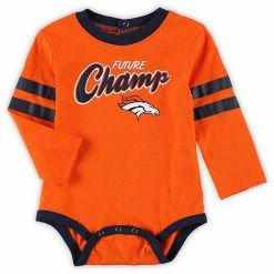 Outerstuff Infant Orange/Navy Denver Broncos Little Kicker Long Sleeve Bodysuit & Pants Set -Outerstuff shop unnamed file 8234