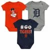 Outerstuff Infant Navy/Orange/Gray Detroit Tigers Born To Win 3-Pack Bodysuit Set -Outerstuff shop unnamed file 8236