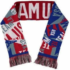 Outerstuff Youth Navy/Red Team USA Patchwork Collage Reversible Scarf