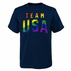 Outerstuff Men's Navy Team USA Stacked Logo Pride Month T-Shirt