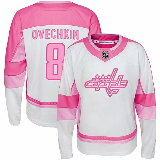 Outerstuff Girls Youth Alexander Ovechkin White Washington Capitals Fashion Player Jersey 3 Outerstuff Girls Youth Alexander Ovechkin White Washington Capitals Fashion Player Jersey