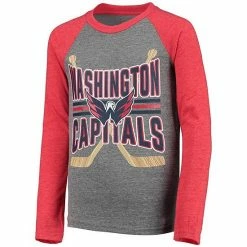 Outerstuff Youth Heathered Gray/Heathered Red Washington Capitals Square Up Raglan Tri-Blend Long Sleeve T-Shirt -Outerstuff shop unnamed file 8335