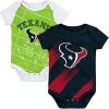Outerstuff Newborn & Infant Navy/Green Houston Texans Field 2-Pack Bodysuit Set