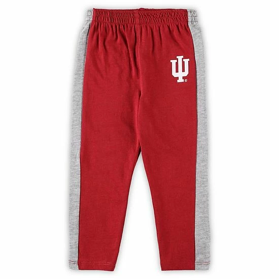 Outerstuff Infant Heathered Gray/Crimson Indiana Hoosiers Little Kicker Long Sleeve Bodysuit And Sweatpants Set 6 Outerstuff Infant Heathered Gray/Crimson Indiana Hoosiers Little Kicker Long Sleeve Bodysuit And Sweatpants Set - Image 4