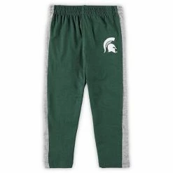 Outerstuff Infant Heathered Gray/Green Michigan State Spartans Little Kicker Long Sleeve Bodysuit And Sweatpants Set -Outerstuff shop unnamed file 8402