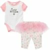 Outerstuff Girls Newborn & Infant White/Pink New Orleans Saints Lil Princess Bodysuit & Tutu Leggings Set -Outerstuff shop unnamed file 8415
