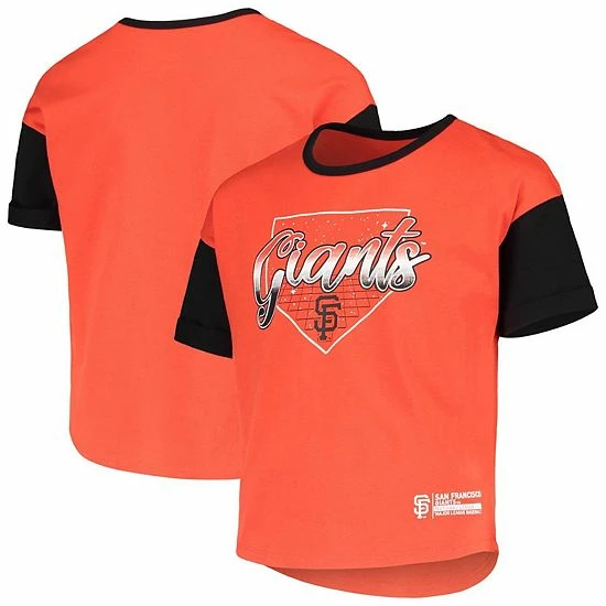 Outerstuff Girls Youth Orange San Francisco Giants Bleachers T-Shirt 3 Outerstuff Girls Youth Orange San Francisco Giants Bleachers T-Shirt
