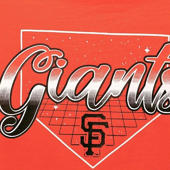 Outerstuff Girls Youth Orange San Francisco Giants Bleachers T-Shirt 7 Outerstuff Girls Youth Orange San Francisco Giants Bleachers T-Shirt - Image 5