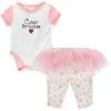 Outerstuff Girls Newborn & Infant White/Pink Chicago Bears Lil Princess Bodysuit & Tutu Leggings Set