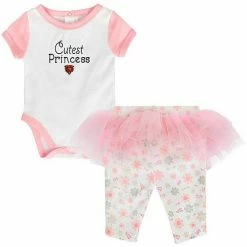 Outerstuff Girls Newborn & Infant White/Pink Chicago Bears Lil Princess Bodysuit & Tutu Leggings Set