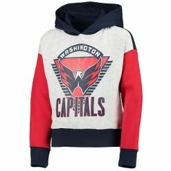 Outerstuff Girls Youth Heathered Gray/Navy Washington Capitals Let's Get Loud Pullover Hoodie -Outerstuff shop unnamed file 8476