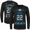 Outerstuff Youth Christian McCaffrey Black Carolina Panthers Holiday Name & Number Long Sleeve T-Shirt