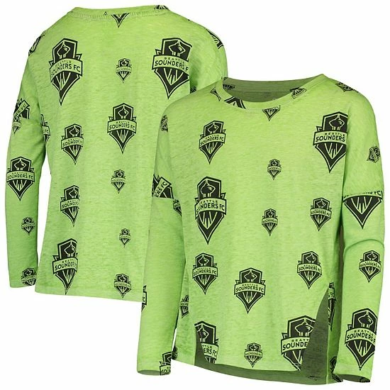 Outerstuff Girls Youth Rave Green Seattle Sounders FC Back In Action Long Sleeve T-Shirt 3 Outerstuff Girls Youth Rave Green Seattle Sounders FC Back In Action Long Sleeve T-Shirt