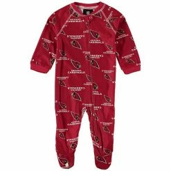 Outerstuff Infant Cardinal Arizona Cardinals Piped Raglan Full-Zip Sleeper