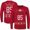 Outerstuff Youth George Kittle Scarlet San Francisco 49ers Holiday Name & Number Long Sleeve T-Shirt