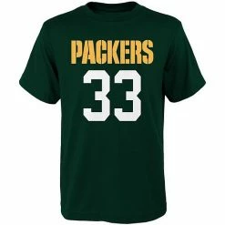 Outerstuff Youth Aaron Jones Green Green Bay Packers Mainliner Player Name & Number T-Shirt -Outerstuff shop unnamed file 866