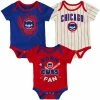 Outerstuff Infant Royal/Light Blue/Cream Chicago Cubs Future Number One Creeper Three-Pack -Outerstuff shop unnamed file 8693