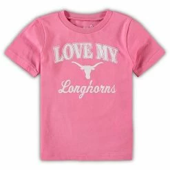 Outerstuff Girls Toddler Pink Texas Longhorns Love My Team T-Shirt