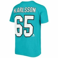 Outerstuff Youth Erik Karlsson Teal San Jose Sharks Player Name & Number T-Shirt -Outerstuff shop unnamed file 8736