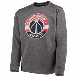 Outerstuff Youth Heathered Gray Washington Wizards Performance Fleece Crew Sweatshirt -Outerstuff shop unnamed file 8745