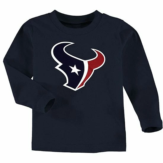 Outerstuff Houston Texans Toddler Team Logo Long Sleeve T-Shirt - Navy Blue 3 Outerstuff Houston Texans Toddler Team Logo Long Sleeve T-Shirt - Navy Blue