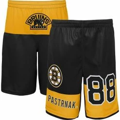 Outerstuff Youth David Pastrnak Black Boston Bruins Pandemonium Name & Number Shorts
