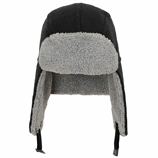 Outerstuff Youth Black New Jersey Devils Flat Knit Trapper Hat 5 Outerstuff Youth Black New Jersey Devils Flat Knit Trapper Hat - Image 3