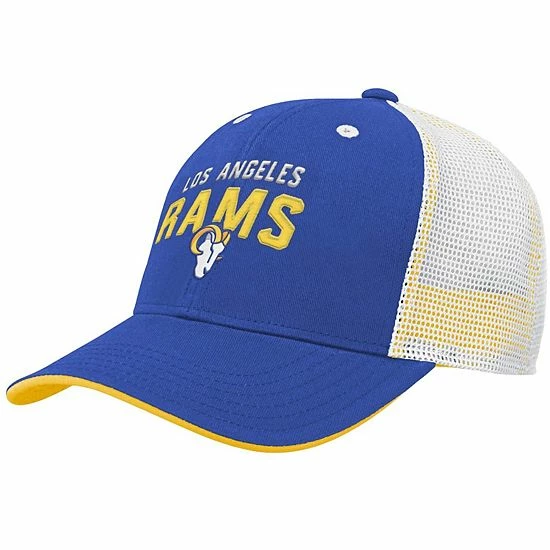 Outerstuff Youth Royal/White Los Angeles Rams Core Lockup Snapback Hat 3 Outerstuff Youth Royal/White Los Angeles Rams Core Lockup Snapback Hat