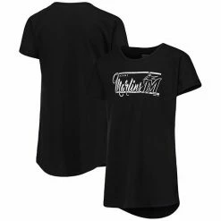 Outerstuff Youth Black Miami Marlins Horizon Dolman T-Shirt