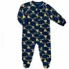 Outerstuff Newborn & Infant Navy West Virginia Mountaineers Allover Print Raglan Full-Zip Sleeper