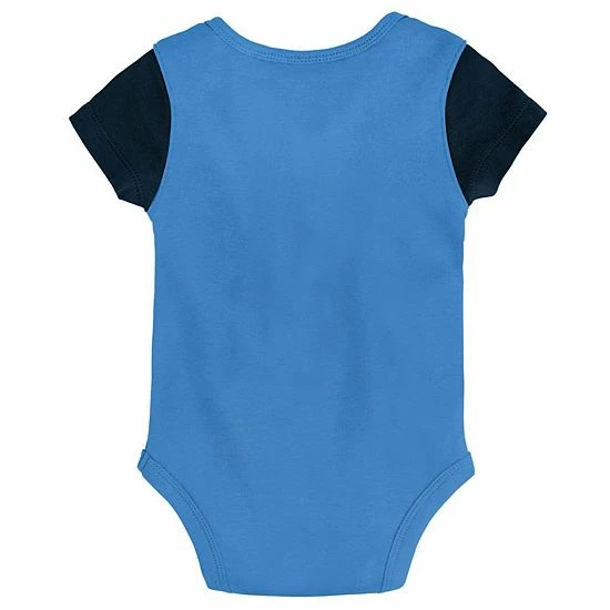 Outerstuff Newborn & Infant Carolina Blue/Navy North Carolina Tar Heels Little Champ Three-Piece Bodysuit Bib & Booties Set 6 Outerstuff Newborn & Infant Carolina Blue/Navy North Carolina Tar Heels Little Champ Three-Piece Bodysuit Bib & Booties Set - Image 4