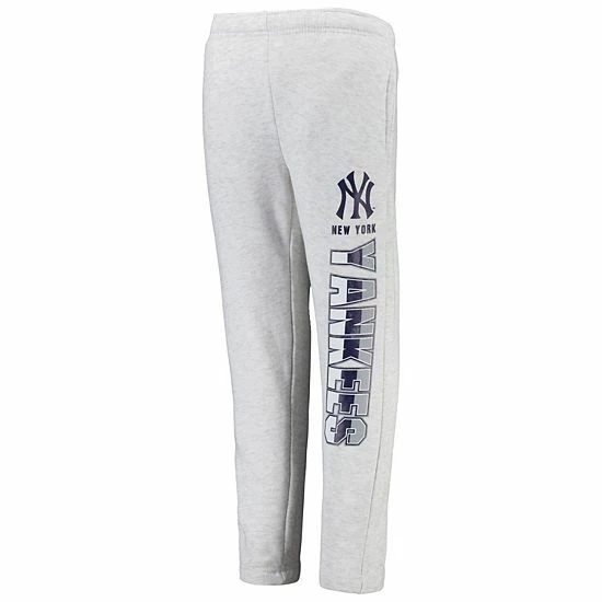 Outerstuff Youth Ash New York Yankees Game Time Fleece Pants 5 Outerstuff Youth Ash New York Yankees Game Time Fleece Pants - Image 3