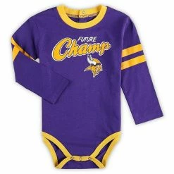 Outerstuff Infant Purple/Gold Minnesota Vikings Little Kicker Long Sleeve Bodysuit & Pants Set -Outerstuff shop unnamed file 890