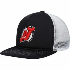Outerstuff Youth Black New Jersey Devils Foam Front Trucker Snapback Hat