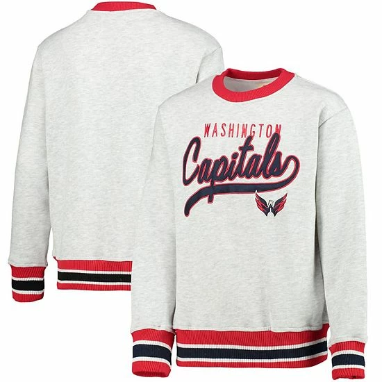 Outerstuff Youth Heathered Gray Washington Capitals Legends Pullover Sweatshirt 3 Outerstuff Youth Heathered Gray Washington Capitals Legends Pullover Sweatshirt