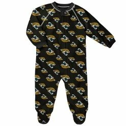Outerstuff Newborn And Infant Black Jacksonville Jaguars Raglan Full-Zip Sleeper