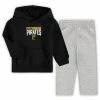 Outerstuff Infant Black/Heathered Gray Pittsburgh Pirates Fan Flare Fleece Hoodie And Pants Set