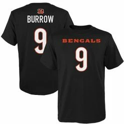 Outerstuff Youth Joe Burrow Black Cincinnati Bengals Mainliner Name & Number T-Shirt