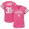 Outerstuff Girls Youth Dalvin Cook Pink Minnesota Vikings Fashion Fan Gear V-Neck T-Shirt
