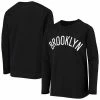 Outerstuff Youth Black Brooklyn Nets Primary Logo Long Sleeve T-Shirt