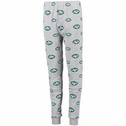 Outerstuff Youth Heathered Gray New York Jets Long Sleeve T-Shirt & Pants Sleep Set -Outerstuff shop unnamed file 901