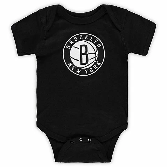 Outerstuff Infant Black Brooklyn Nets Primary Team Logo Bodysuit 3 Outerstuff Infant Black Brooklyn Nets Primary Team Logo Bodysuit