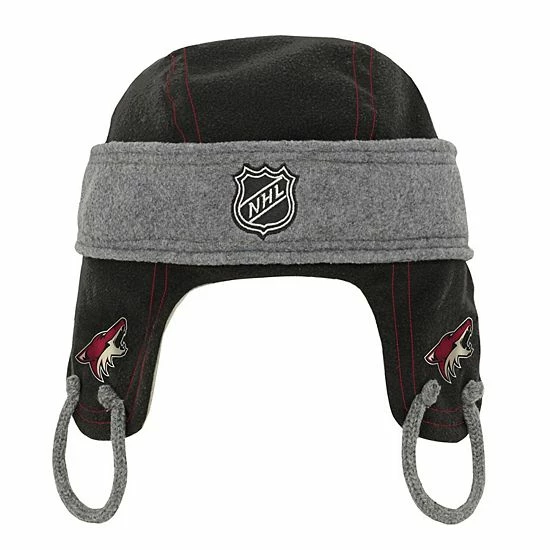 Outerstuff Youth Black Arizona Coyotes Fleece Hockey Helmet Hat 6 Outerstuff Youth Black Arizona Coyotes Fleece Hockey Helmet Hat - Image 4