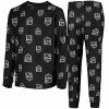 Outerstuff Youth Black Los Angeles Kings Allover Print Long Sleeve T-Shirt And Pants Sleep Set
