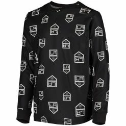 Outerstuff Youth Black Los Angeles Kings Allover Print Long Sleeve T-Shirt And Pants Sleep Set 9 Outerstuff Youth Black Los Angeles Kings Allover Print Long Sleeve T-Shirt And Pants Sleep Set -Outerstuff shop unnamed file 9051