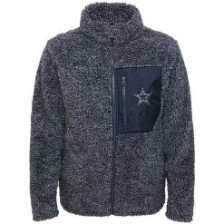 Outerstuff Juniors Navy Dallas Cowboys Intercepting Teddy Full-Zip Jacket