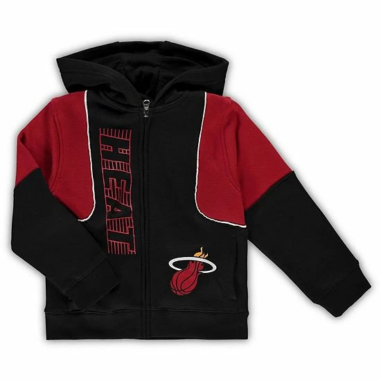 Outerstuff Toddler Black Miami Heat Shot Caller Full-Zip Hoodie & Pants Set 5 Outerstuff Toddler Black Miami Heat Shot Caller Full-Zip Hoodie & Pants Set - Image 3